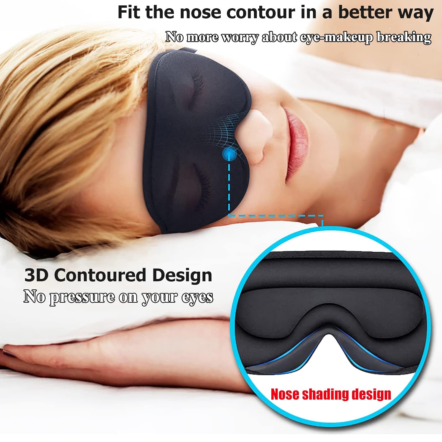 Soothpure Dream Comfort 3D Sleep Mask: Total Blackout. Ultimate Relaxation